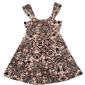 Xhilaration XL Sundress Tribal Print Sweetheart Neckline Tie Front NWOT